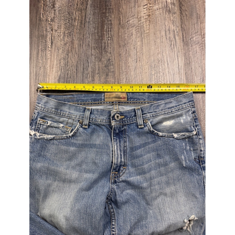 BKE Mens Bootcut Distressed Light Wash Denim Jeans 32 Short 34x30 Actual - Picture 4 of 8